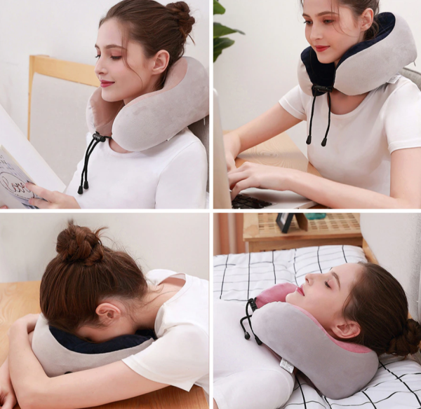 Массажная дорожная подушка для шеи, 3 скорости, таймер